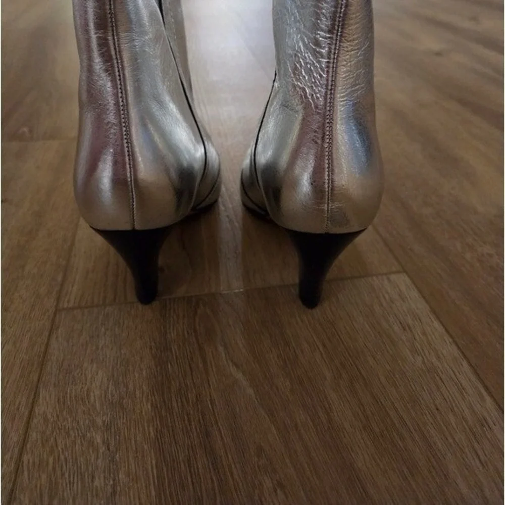 Marc Fisher LTD Carissa Western Heeled  Boots in Silver
